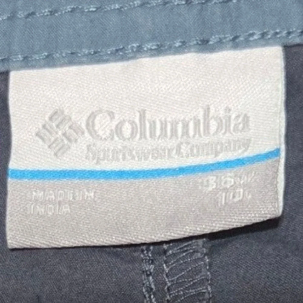 Columbia Shorts Mens 36 Gray Blue Cotton Casual Outdoor AM4471